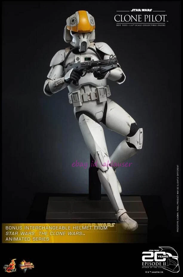 Hot Toys 1/6 Mms648 Star Wars Ii: Attack Of The Clones Clone Pilot Action Figure - Image 4 of 4
