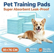 100 Pack 30"x36" Extra Large Dog Pee Pads - Super Absorbent & Leak-Proof Disp...