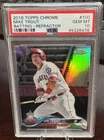 2018 TOPPS CHROME REFRACTOR #100 MIKE TROUT BATTING PSA 10