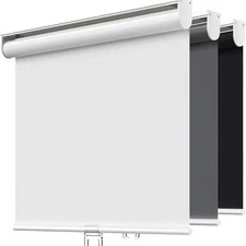 Cordless Roller Shades Blackout Blinds for Windows Room Darkening Rolled Up Shad