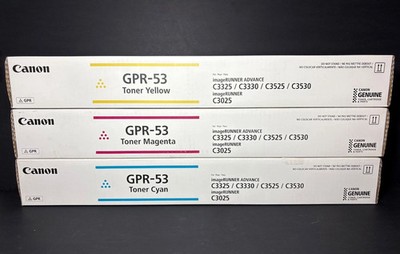 Canon GPR-53 Toner Cartridge Lot Magenta Yellow Cyan New Sealed