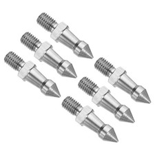 M8 Thread Tripod Spike, 6 Pack Camera Mount Adapter Style 2, Silver