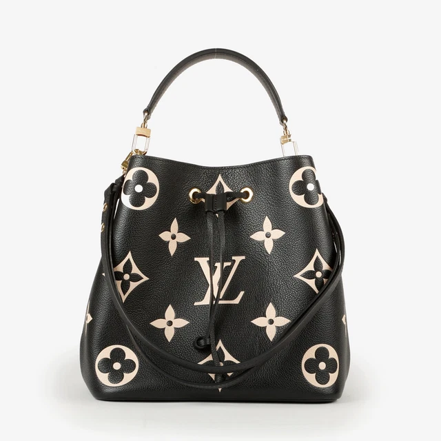 Louis Vuitton NeoNoe MM, Black Bicolor Empreinte