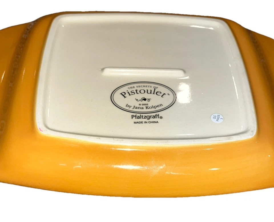 Bandeja para servir con mango pistola - 11" anidación girasoles amarillo y azul rectángulo Foto 4 de 4