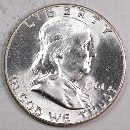 1961-D/D Franklin Half Dollar BU - Unc, Choice BU - RPM #2900