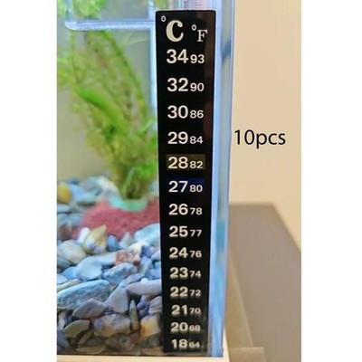 10 Stück Aquarium Thermometerstreifen, Einfach zu Installierende