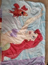 The Little Mermaid Pillowcase Ariel Flounder Sebastian 30 x 20 Vintage
