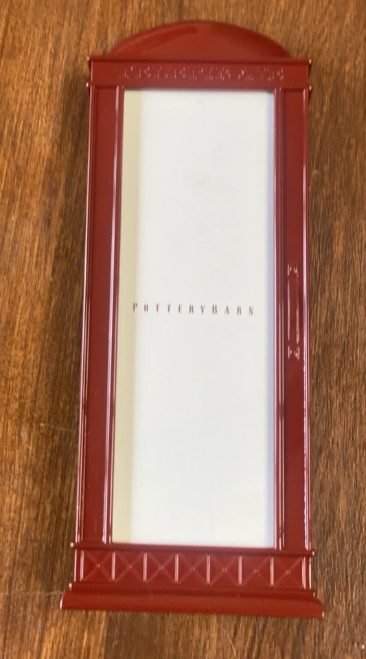Cabina telefónica Pottery Barn marco de fotos rojo 8”x 3” tema Londres Inglaterra Foto 3 de 4