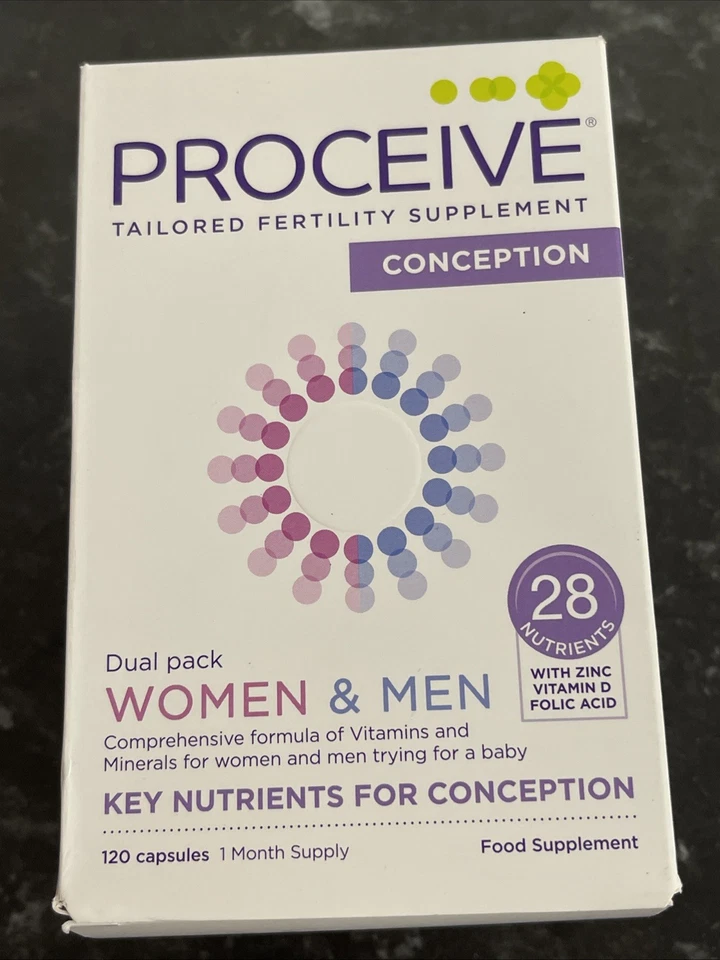Proceive Advanced Fertility Supplement Women& Men Dual Pack - 120 Capsules 04/27