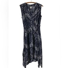 Gap Dress Size L Bandana Handkerchief Paisley Blue 4th of July Summer Western