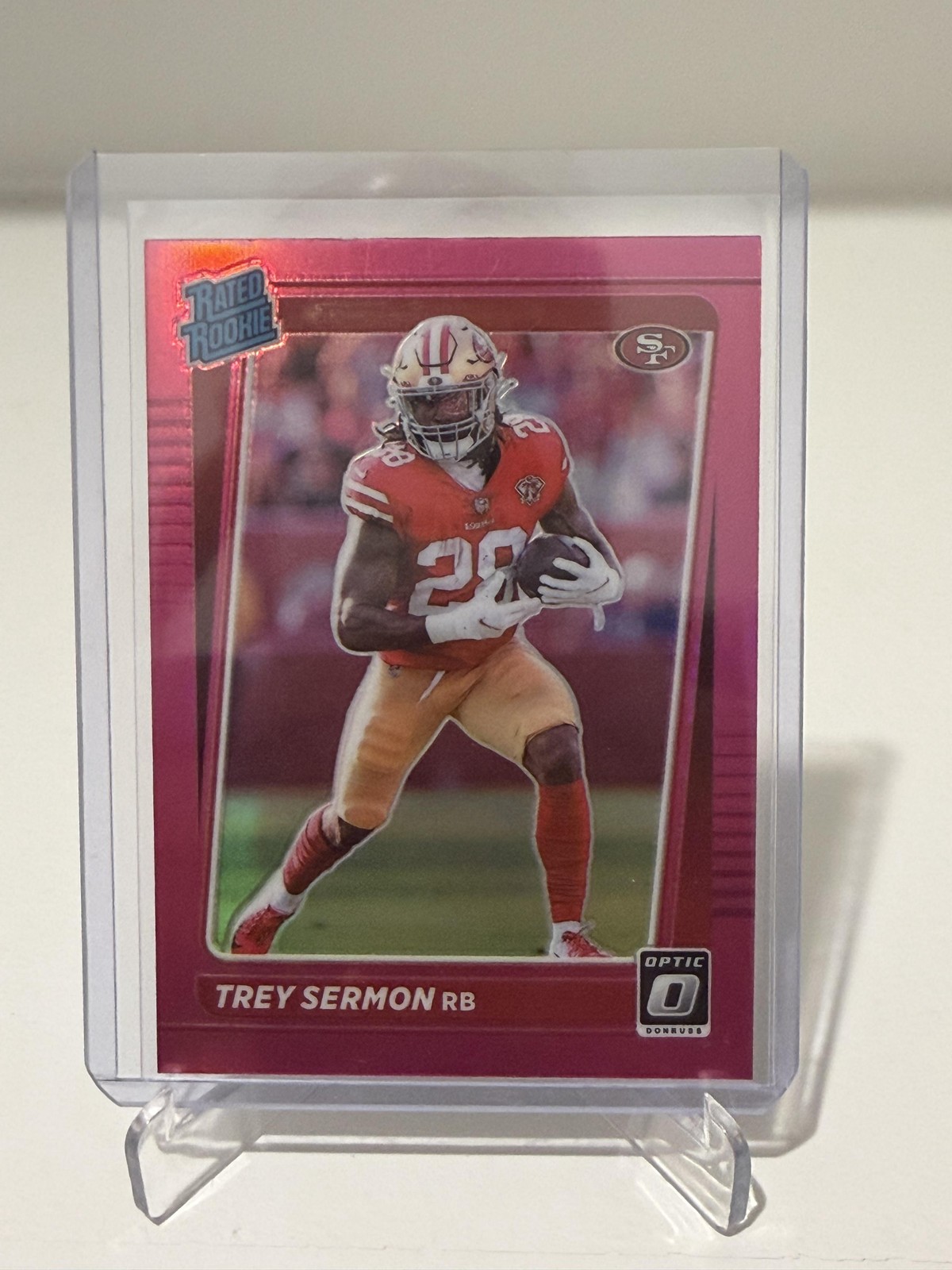 2021 Donruss Optic #224 Trey Sermon Pink