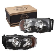 Headlight For 2002-2005 Ram 1500 w/ Black Bezel Performance Set Set