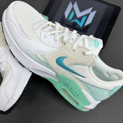 Nike Air Max Excee Low Running Shoes Teal White Women s Size 8 CD5432-127