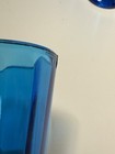 Vintage Blue Fluted Glass Juice Glasses  3 1/4” Tall Set Of 5 — photo 8