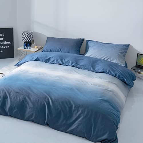 Blue Gradient Comforter Set Full Queen Bedding Full(80''*90'') Gradient Blue - Picture 5 of 6
