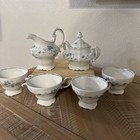 VTG Johann Haviland Bavaria Germany Fine China Creamer Sugar  Floral 4 saucers — photo 1