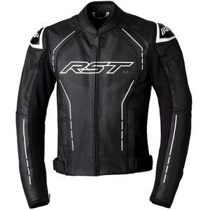 RST S1 Ce Leather Jacket Motorbike Motorcycle Black / Black / White