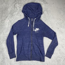 Nike Hoodie Womens Small Blue Gym Vintage Full Zip Just Do It 883729-429