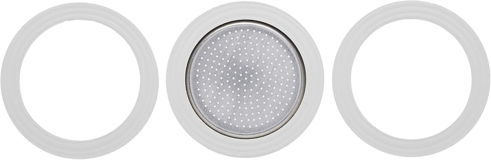 Bialetti Replacement Gaskets and Filter for 1 Cup Moka / Break / Dama / Mini Exp