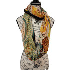 Floral polyester scarf - one size — photo 1