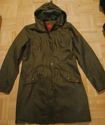 Edc by Esprit Mantel Parka olivgrün wasserabweisend Gr. M