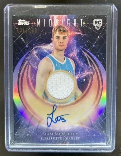 2025-26 Topps Midnight Liam McNeeley Rookie Jersey Auto RC Twilight #/199
