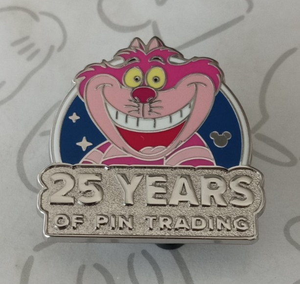 Cheshire Cat 25 Years of Pin Trading 2025 Hidden Mickey WDW Disney Pin 170918