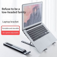 Soporte vertical para computadora portátil que ahorra espacio soporte de escritorio soporte de 6 engranajes base ajustable