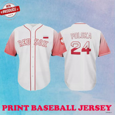 Hot Sale Personalized Red Sox Polish Celebration 2024 Giveaways White S5XL
