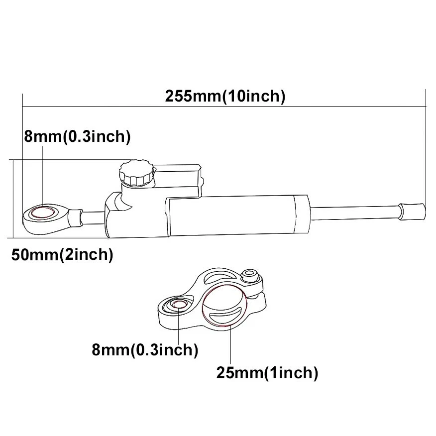 Amortisseur de direction / guidon pour Kawasaki Z 800 / e / Z H2 bleu - Photo 3/3
