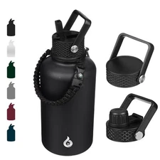 Half Gallon Insulated Water Bottles With Straw Lid64oz Large stainless Steel Wat