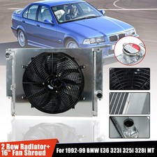 2 Row Aluminum Radiator16 Fanshroud For 1992-1999 Bmw E36 323i 325i 328i Mt 2 Row Aluminum Radiator16 Fanshroud For 1992-1999 Bmw E36 323i 325i 328i Mt