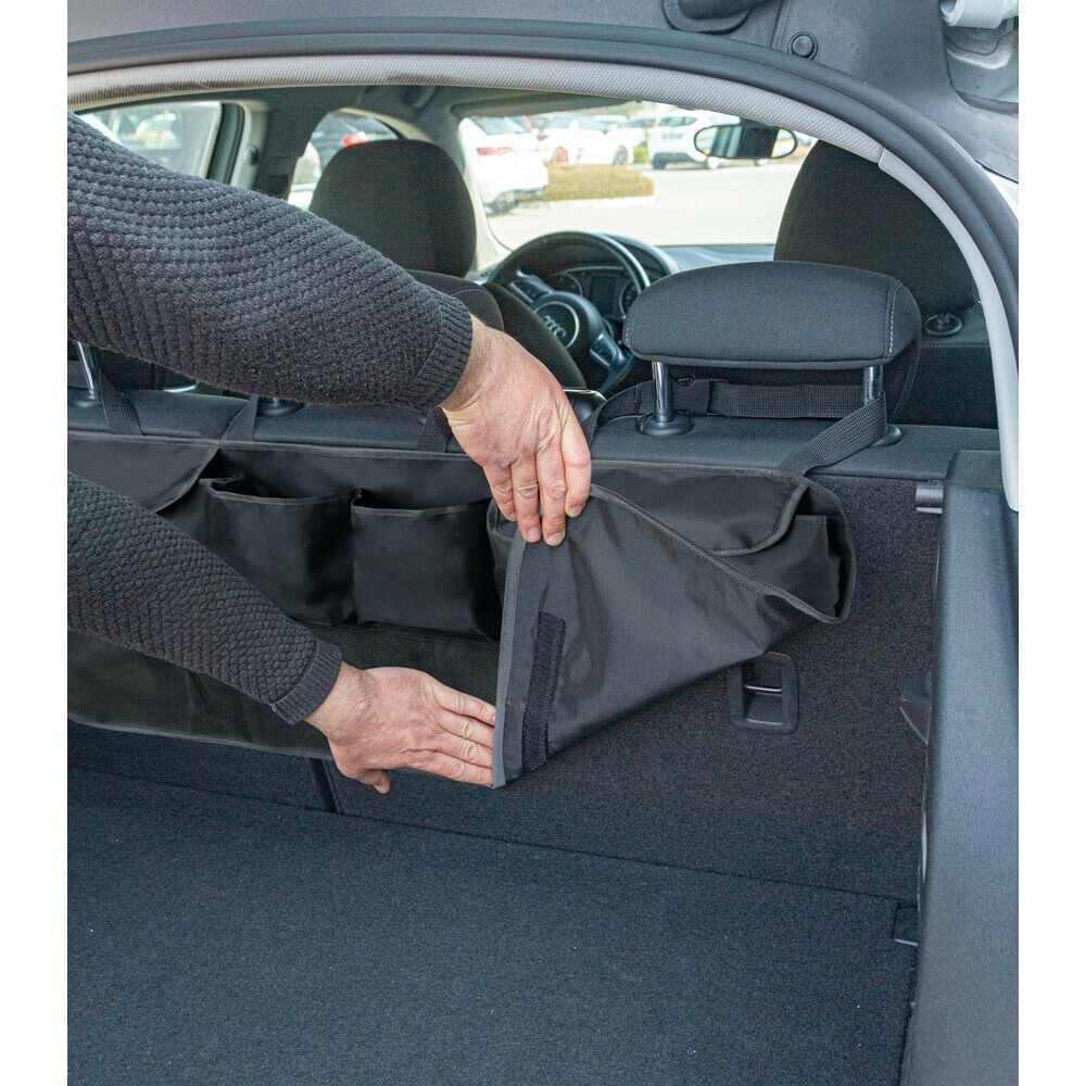 Portaoggetti Baule Organizer per Auto Borsa Portatile a 4 Tasche + 4 Reti Sedile - Miniatura 4
