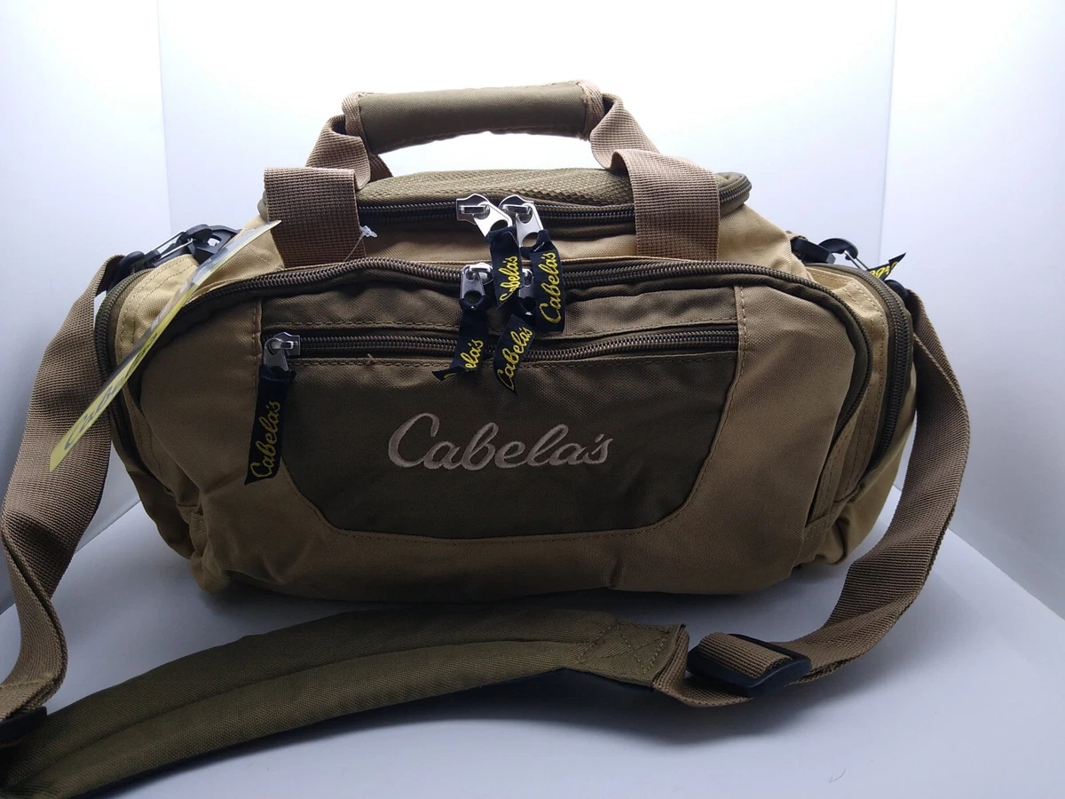 NEW! Cabelas Catch All Gear Bag Weather Resistant Tan 6 Pocket 16x10x8 |  eBay
