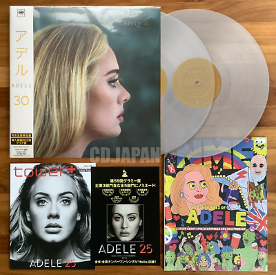 JAPAN 2LP CLEAR VINYL WITH OBI STRIP + INSERT + NME MAG + FLYERS! ADELE 30 2021