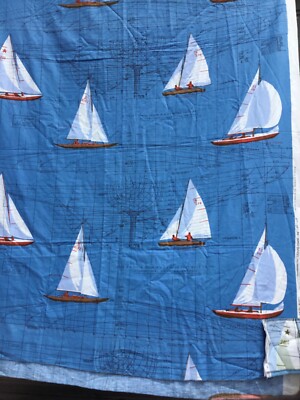 Rennboote Stoff Material Greeff Design Leisure Hours Warner &Sons 1,28m x 3m