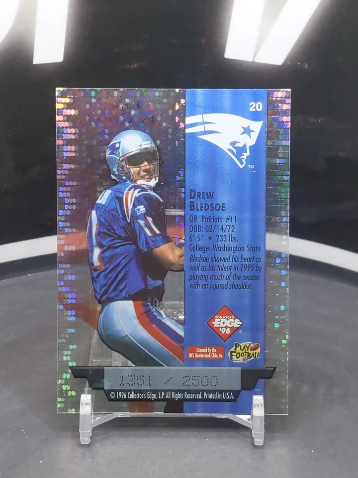 1996 Collectors Edge Presidents Reserve Air Force One Drew Bledsoe /2500 - Image 2 of 3