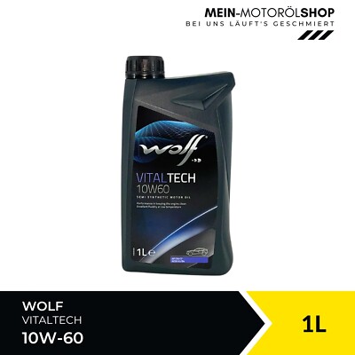 Wolf VitalTech 10W-60 VW 501 01 VW 505 00 Motoröl 1 Liter