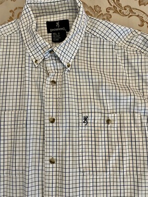 Browning shirt Size XL, Beige black stripes, fishing, hiking, hunting