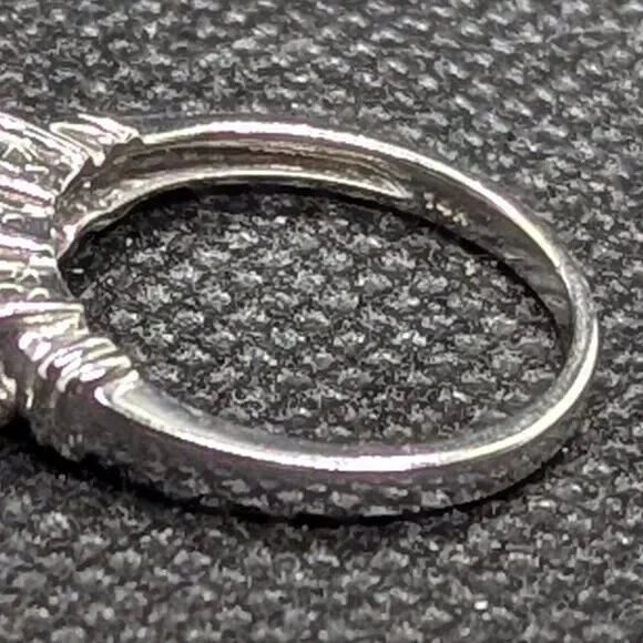 Anillo Morganita Oro Blanco 14k Corte Princesa Talla 7 De Colección Foto 3 de 4