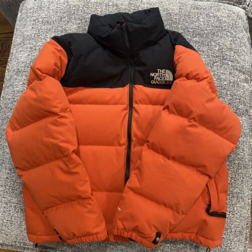 The North Face x Gucci seltene orange Nuptse Jacke Größe XL 700 Supreme - Bild 1 von 9