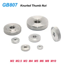 Thin Knurled Nut GB807 Stainless Steel Thumb Grip Knob Adjustment Nuts M2-M10