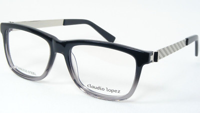 Claudio Lopez CLA5561 2 BLACK FADE / SILVER EYEGLASSES GLASSES FRAME 53-17-135mm