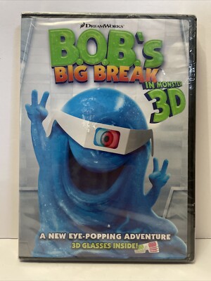 B.O.B.s Big Break DVD in Monster 3D Dreamworks BRAND NEW FACTORY SEALED