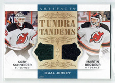14-15 UD Artifacts Tundra Tandems  Cory Schneider--Martin Brodeur  Dual Jerseys