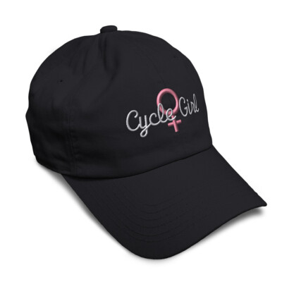 Soft Women Baseball Cap Cycle Girl Embroidery Dad Hats for Men Buckle Closure