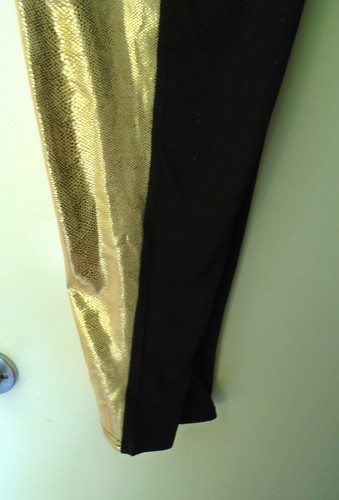 NEW LAST EXIT BLACK GOLD SNAKESKIN LEGGINGS LYCRA PANTS WOMENS SIZE XXL 2X - Picture 14 of 16