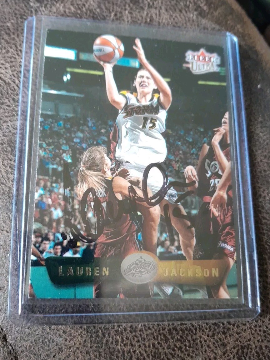 WNBA Lauren Jackson サイン入り写真 Lauren Jackson 2002 Fleer #69 WNBA Autograph Seattle Storm