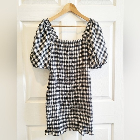 endless rose short sleeve gingham dress Multi Tweed Collared Short Sleeve Dress