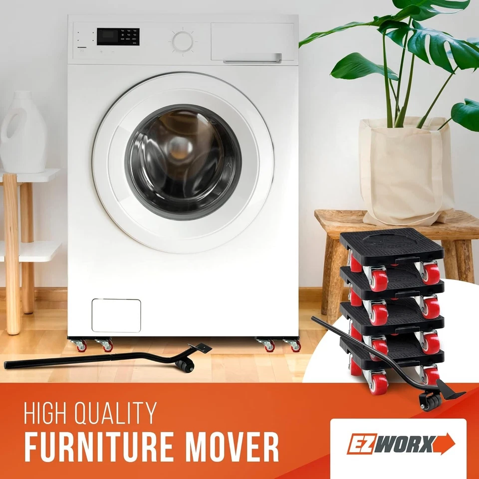 Heavy Duty Furniture lifter moving tool set with 4x 360 rotation sliders - Image 2 of 4